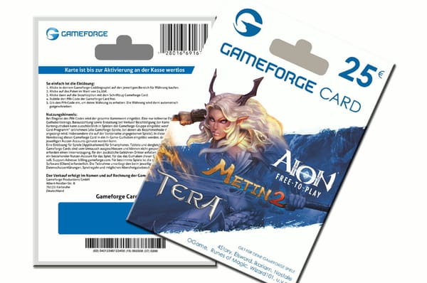 Gameforge geht mit Prepaid-Karten in den Handel