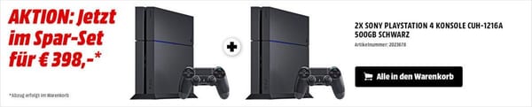 Media Markt rabattiert PlayStation 4 stark