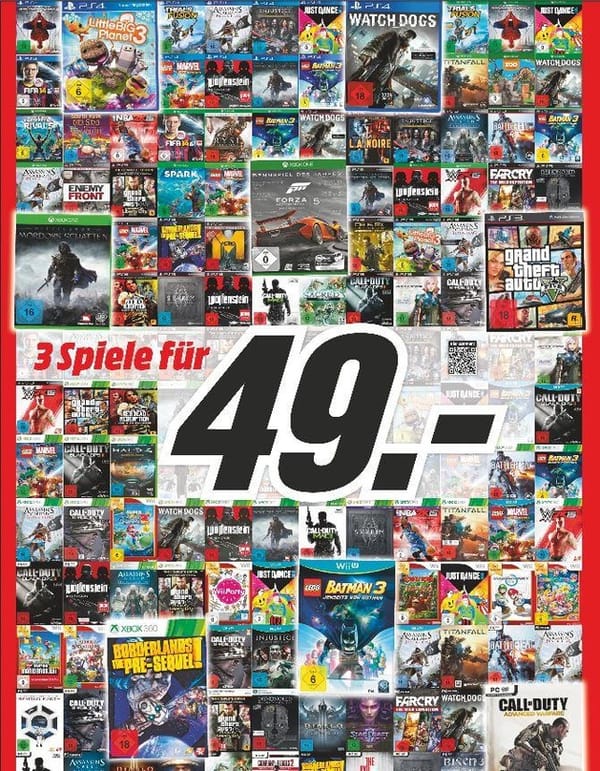 "3 für 49"-Aktion bei Media Markt