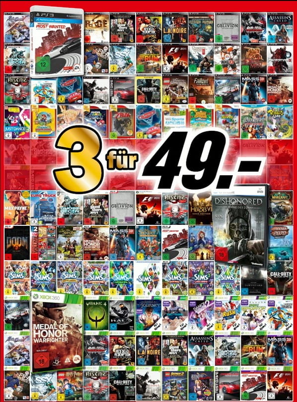 Media Markt verkauft "3 für 49,-"