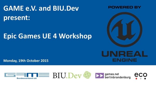 GAME rührt die Werbetrommel für zwei Workshops