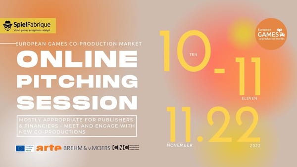 SpielFabrique lädt Publisher zum Pitchevent europäischer Games-Koproduktionen