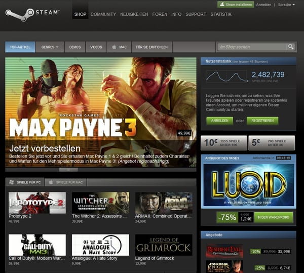 GameStop verkauft Steam-Guthaben