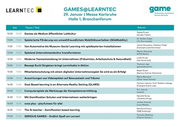 game bringt Serious Games zur Learntec
