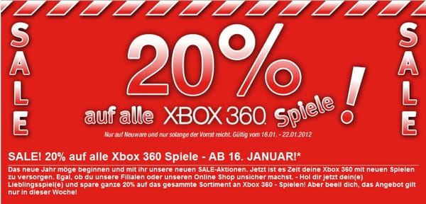 GameStop: 20 Prozent auf Xbox-Spiele