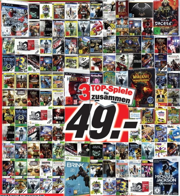 Media Markts "3 für 49" mit aktuellen Hits