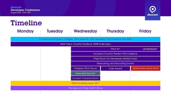 Update: devcom stellt kompletten Event-Plan vor