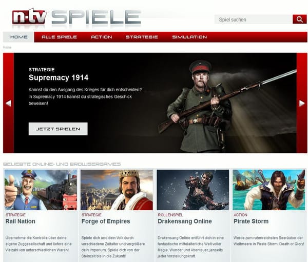 Mehr als Nachrichten: N-TV bekommt Spieleportal