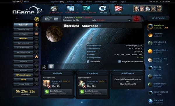 Gameforge feiert 15 Jahre OGame