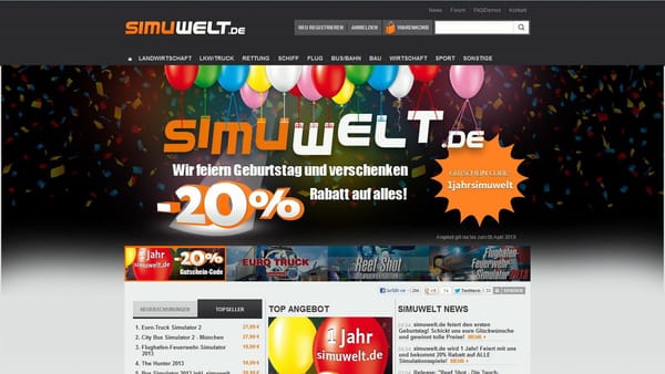 Rondomedia feiert zum Einjährigen von "Simuwelt" 10.000. Verkauf