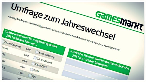 GamesMarkt-Onlineumfrage zum Jahreswechsel