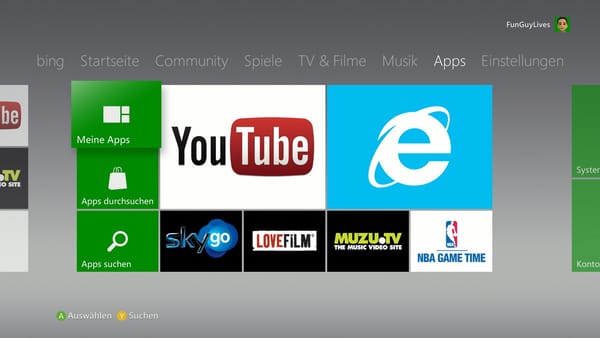 Xbox 360: Dashboard-Update mit Internet Explorer