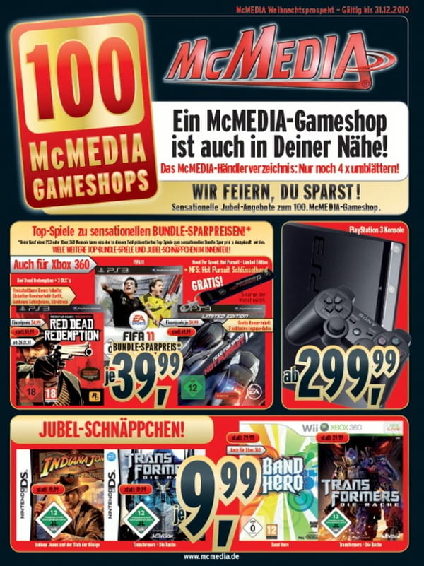 McMedia-Weihnachtsflyer lockt mit hauseigenen Bundles