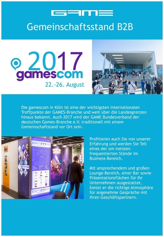 GAME plant erneut gamescom-Stand