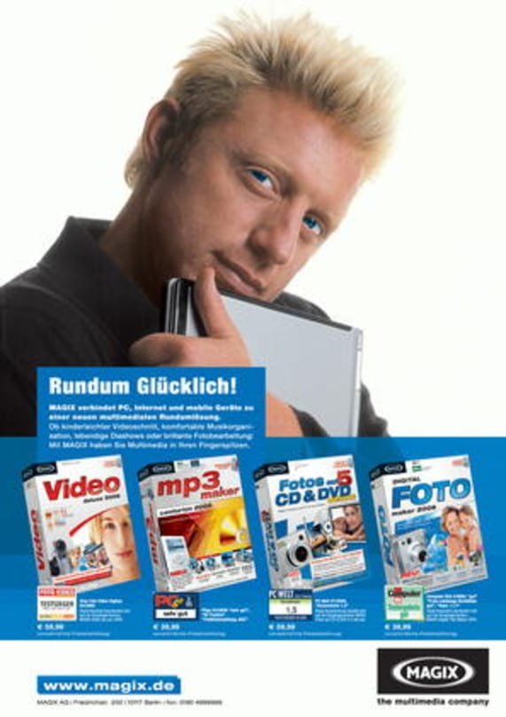Magix wirbt mit Becker