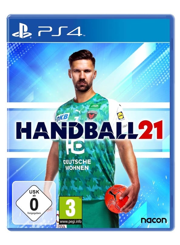 Nationalspieler Fabian Wiede ziert "Handball 21" Cover