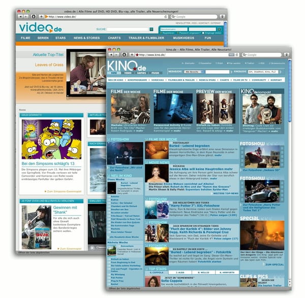 Entertainment-Fans vertrauen auf kino.de und video.de