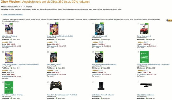 Amazon begeht "Xbox-Wochen"