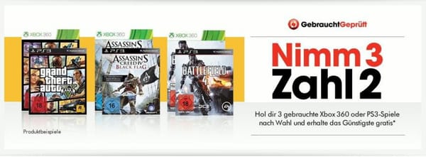 GameStop: Multibuy-Aktion im 2nd-Hand-Sortiment