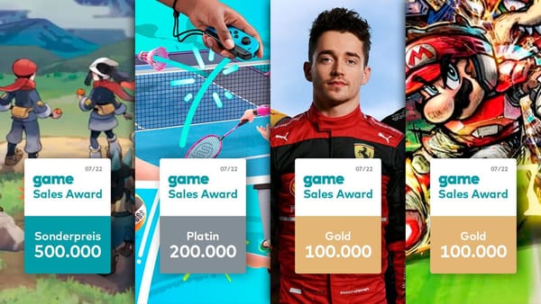 Vier game Sales Awards im Juli 2022 verliehen, darunter ein Sonderpreis