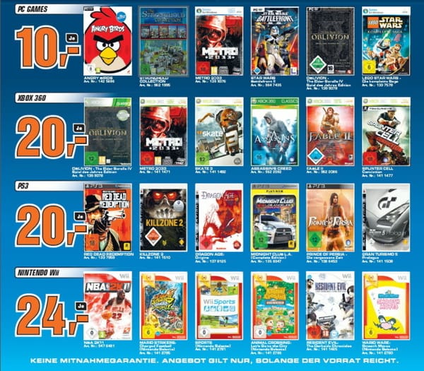 Saturns Games-Angebote überzeugen nicht