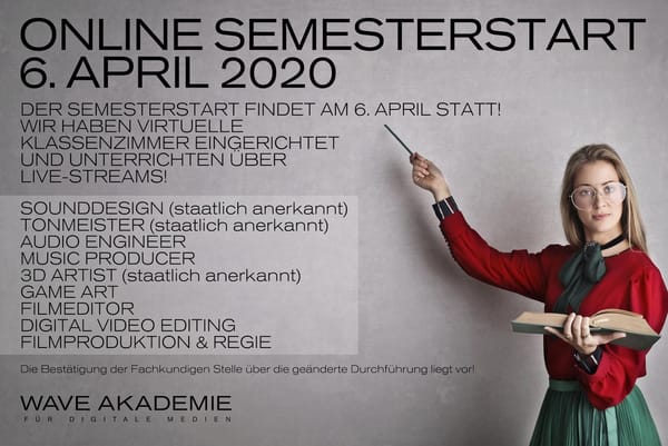 Covid-19: Wave Akademie steigt auf Online-Studium um
