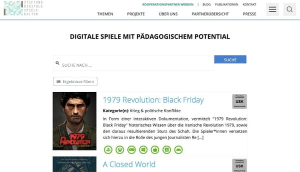 Stiftung Digitale Spielekultur mit neuem Online-Auftritt