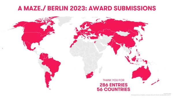 A Maze. mit Rekorden bei Zahl der Einreichungen