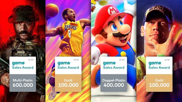 Vier game Sales Awards im November verliehen, darunter Multi-Platin und Doppel-Platin