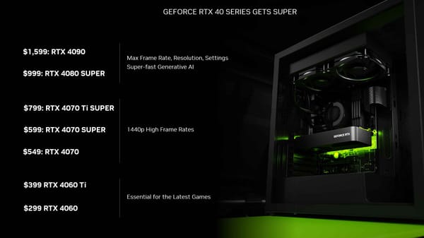 Neue Grafikkarten, GeForce-Now-Updates und Generative-AI-Tools von Nvidia