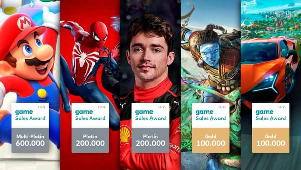 Gleich fünf game Sales Awards im Dezember 2023 verliehen
