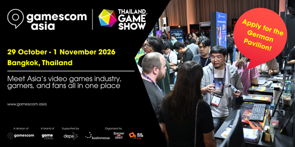 Registration for gamescom asia German Pavilion 2026 Open