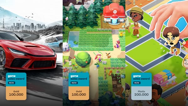 Two Game Sales Awards for Nintendo and One for Microsoft in May 2026
