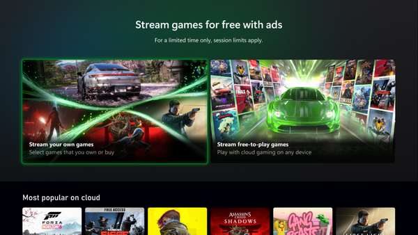 Microsoft Is Testing Ad-Supported Game Streaming